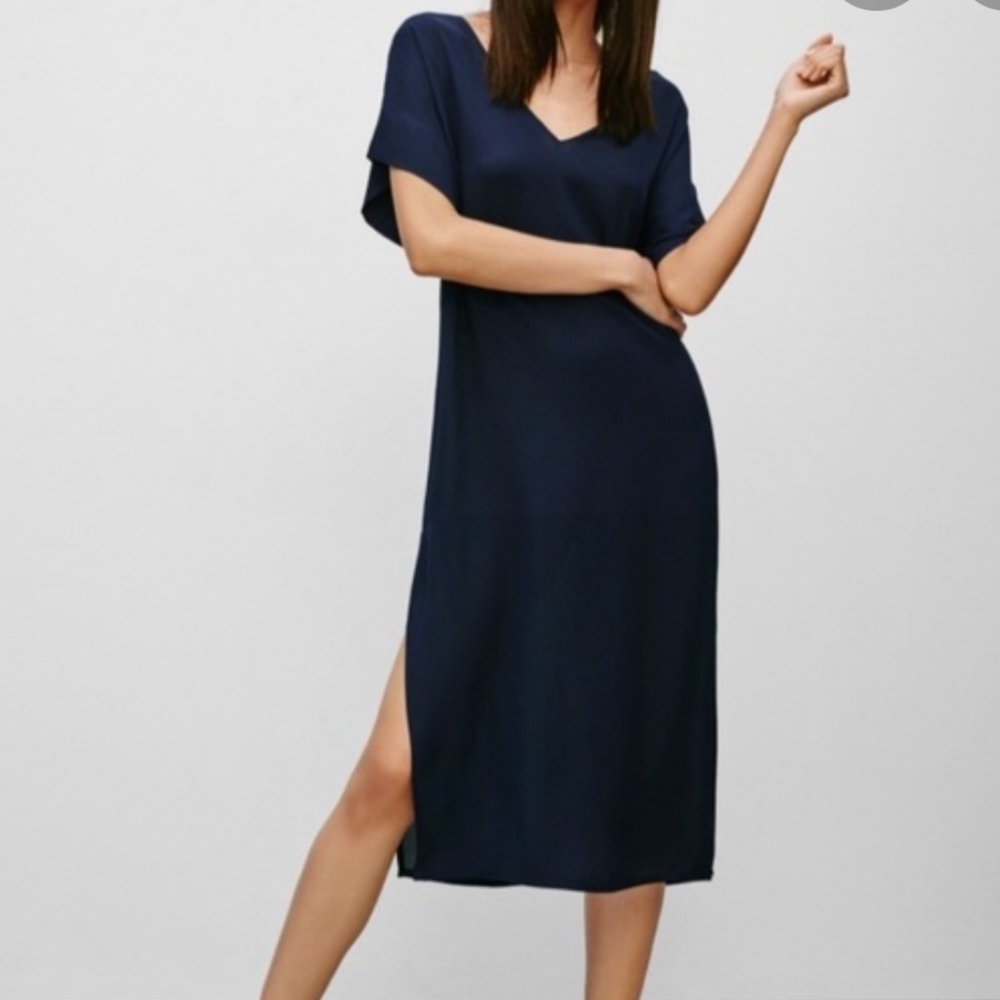 Aritzia Babaton Sheer Jessie Dress Black Medium